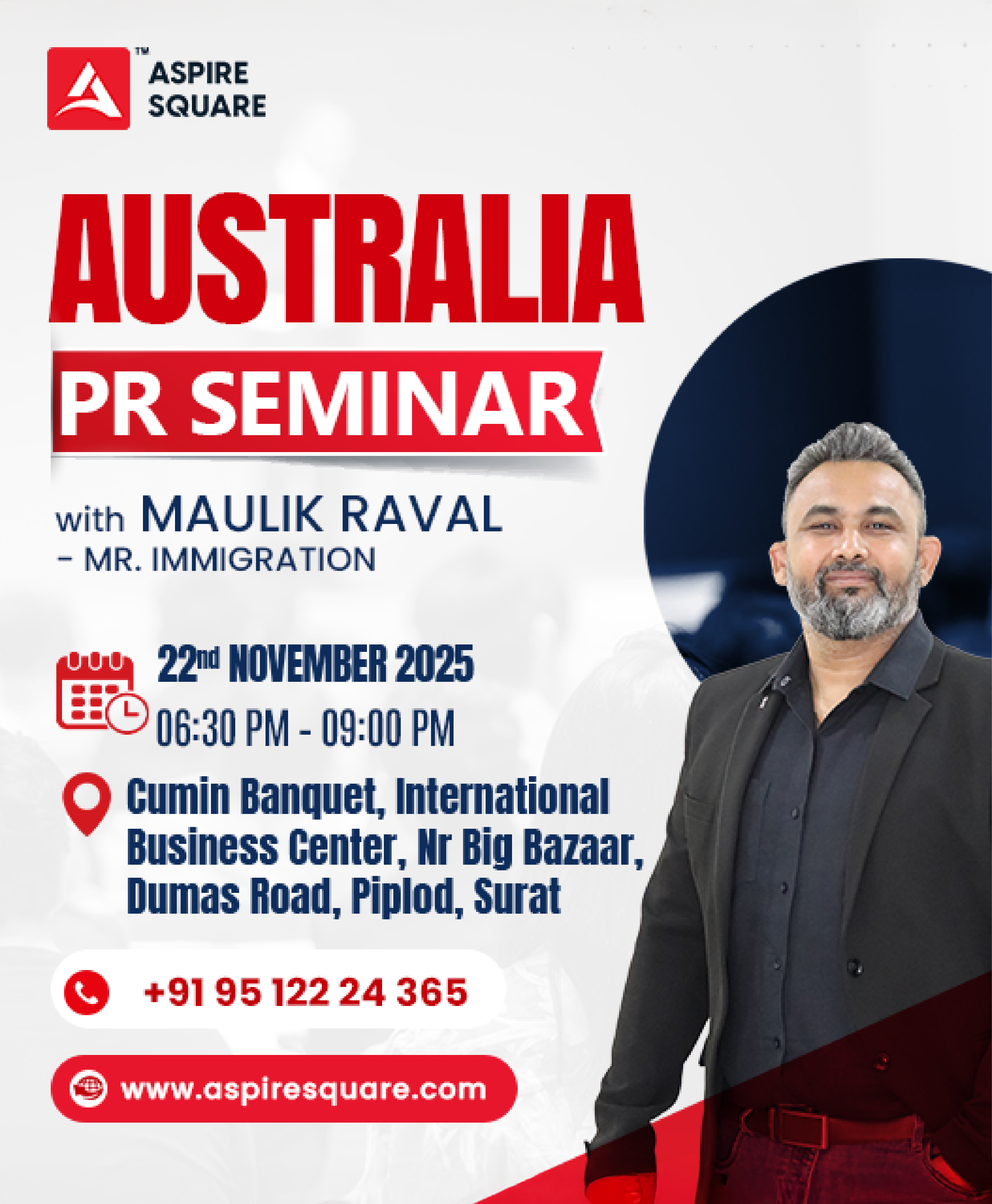 Australia PR Seminar by Maulik Raval in Surat