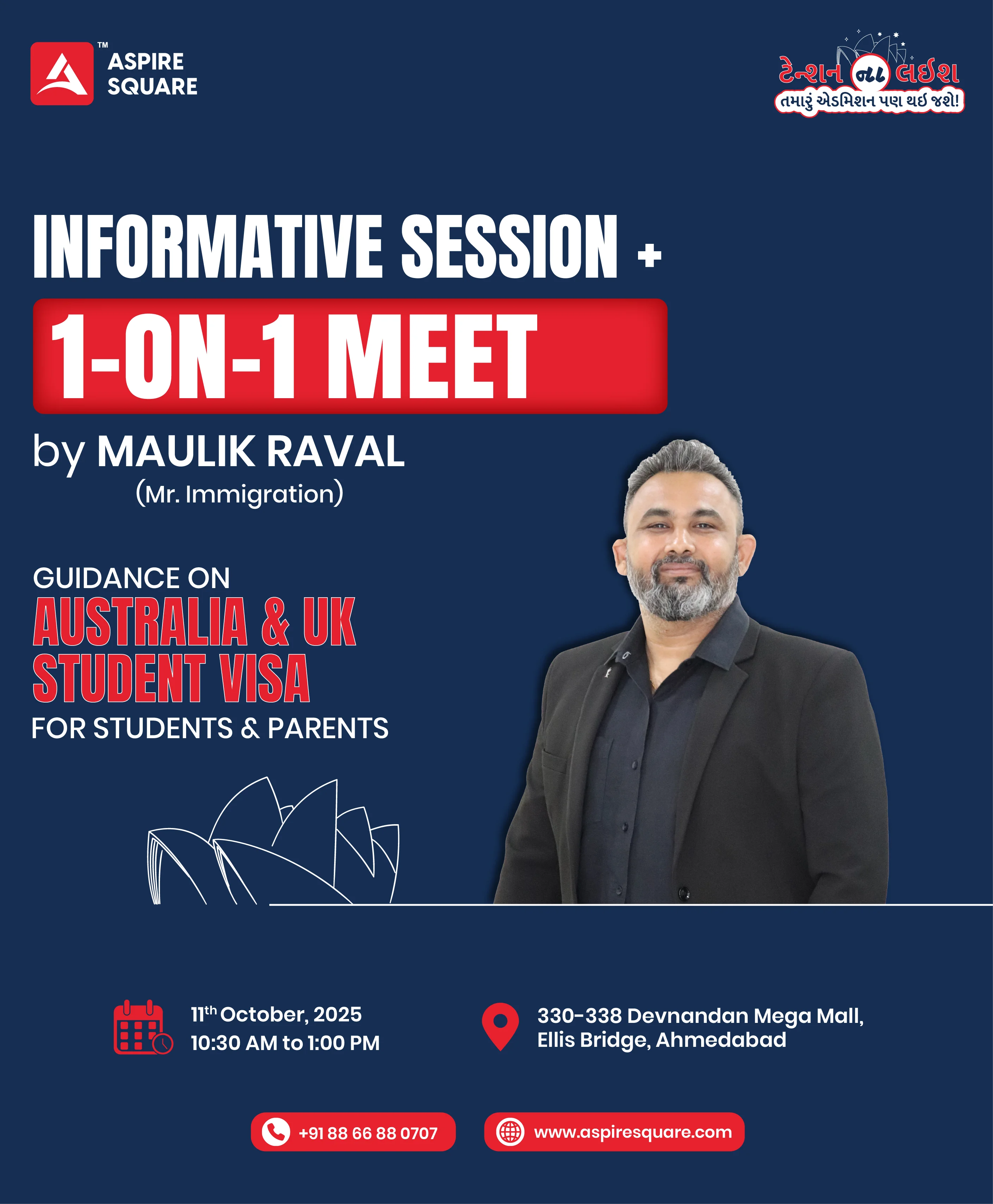 Informative Session 1-on-1 Meet with Maulik Raval – AUS & UK Intake