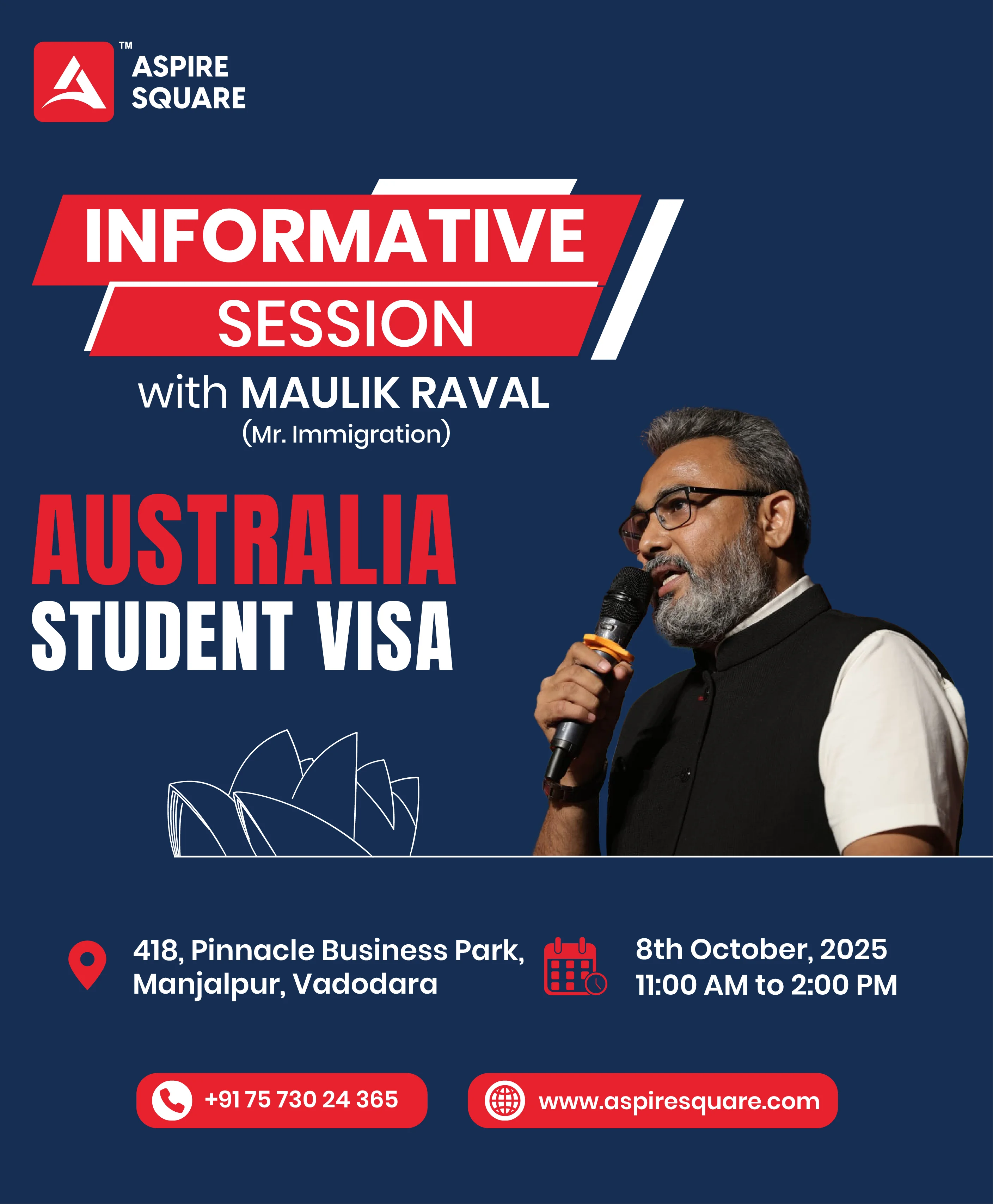 Informative Session on AUS Student Visa for Parents in Vadodara